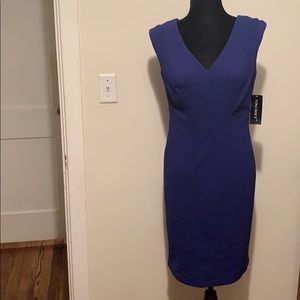 Royal blue fitted dress